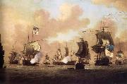 Monamy, Peter The Surrender of the Spanish Fleet to the British at Havana oil on canvas